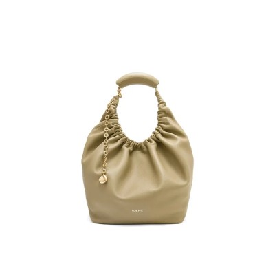 LOEWE MEDIUM SOFT NAPPA SHEEP LEATHER SQUEEZE BAG A914Q37X01-9584 (34*33*13.5cm)